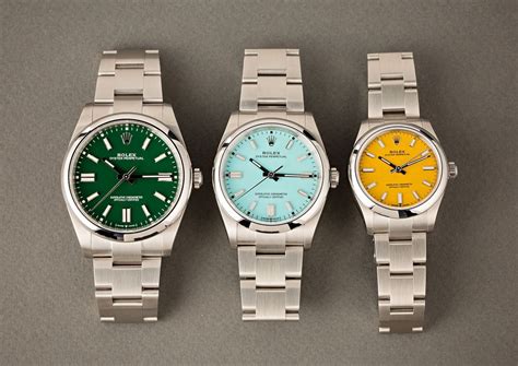 rolex oyster dial colors.